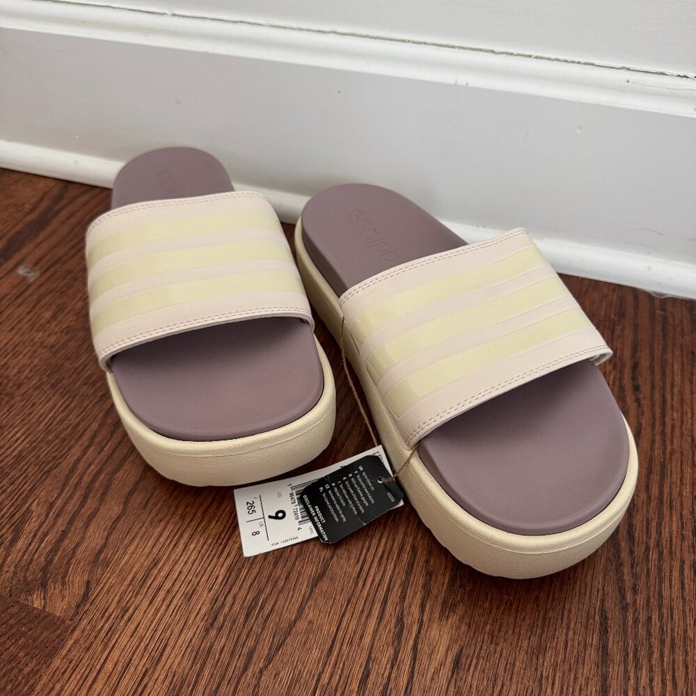 NWT Adidas Adilette Platform Slide Sandal size 9